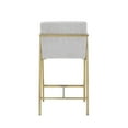 thumbnail image 3 of Modrest Burnham Upholstered Modern Fabric Counter Stool in Light Gray, 3 of 4