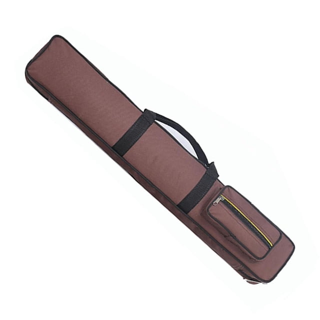 tamizeot Pool Cue Case Snooker Pool Cue Bag Container Portable Anti Scratch Carry Bag Blue Coffee 85x18x7cm