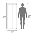 thumbnail image 3 of Home 2 Door Closet System Hanging Rod Engineered Wood White, 3 of 8