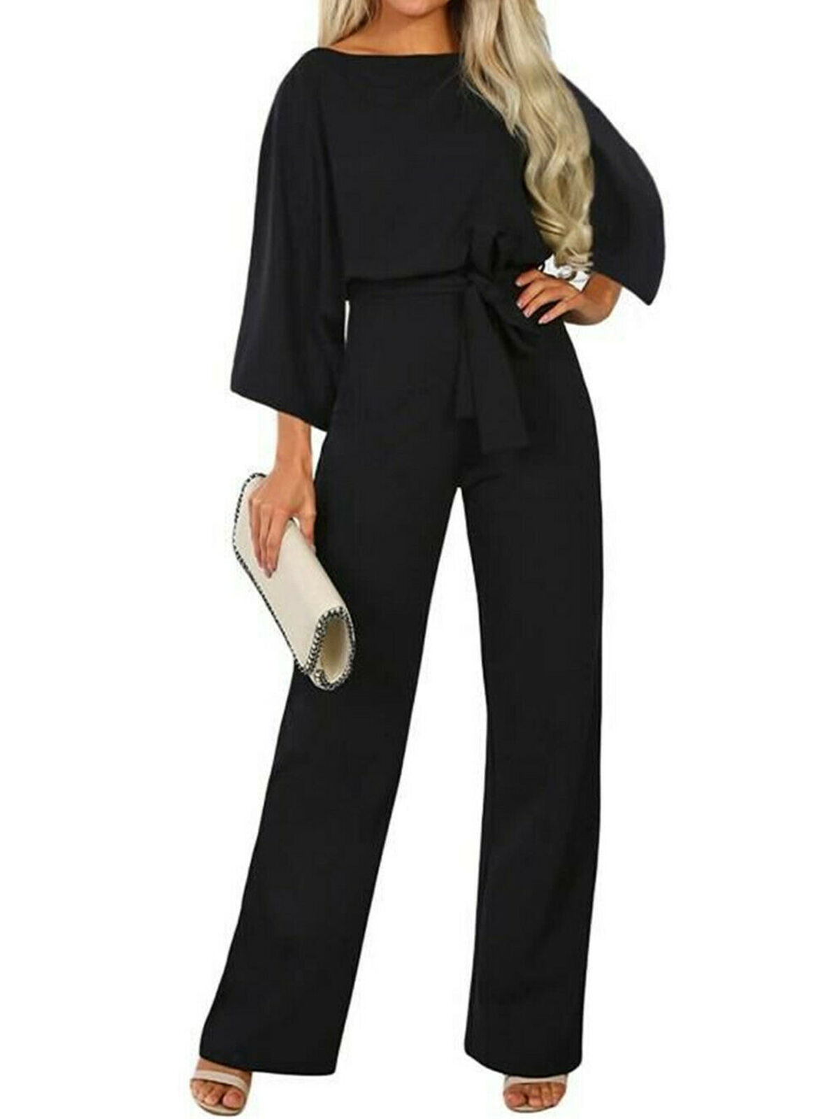 wide leg trouser jumpsuit