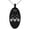 Black, variant on Stainless Steel Letter M Initial 3D Monogram Engraved Small Oval Charm Pendant Necklace