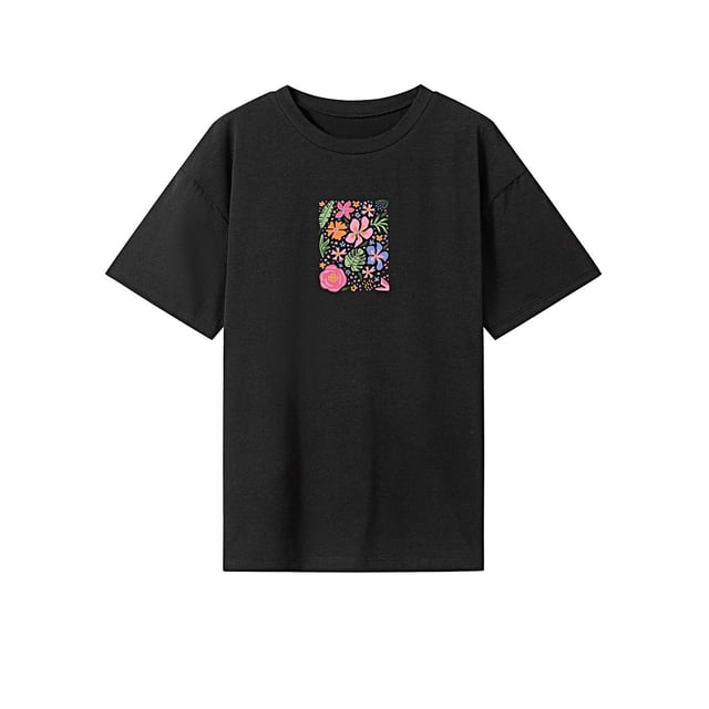 Camisetas de verano para mujer, camisetas transpirables con cuello redondo para acampar, viajar, trabajar, S