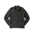 thumbnail image 1 of Rock & Republic Chamarra de bombardero de punto pesado para hombre, negro, mediano Rock & Republic Chaqueta de bombardero, 1 of 2