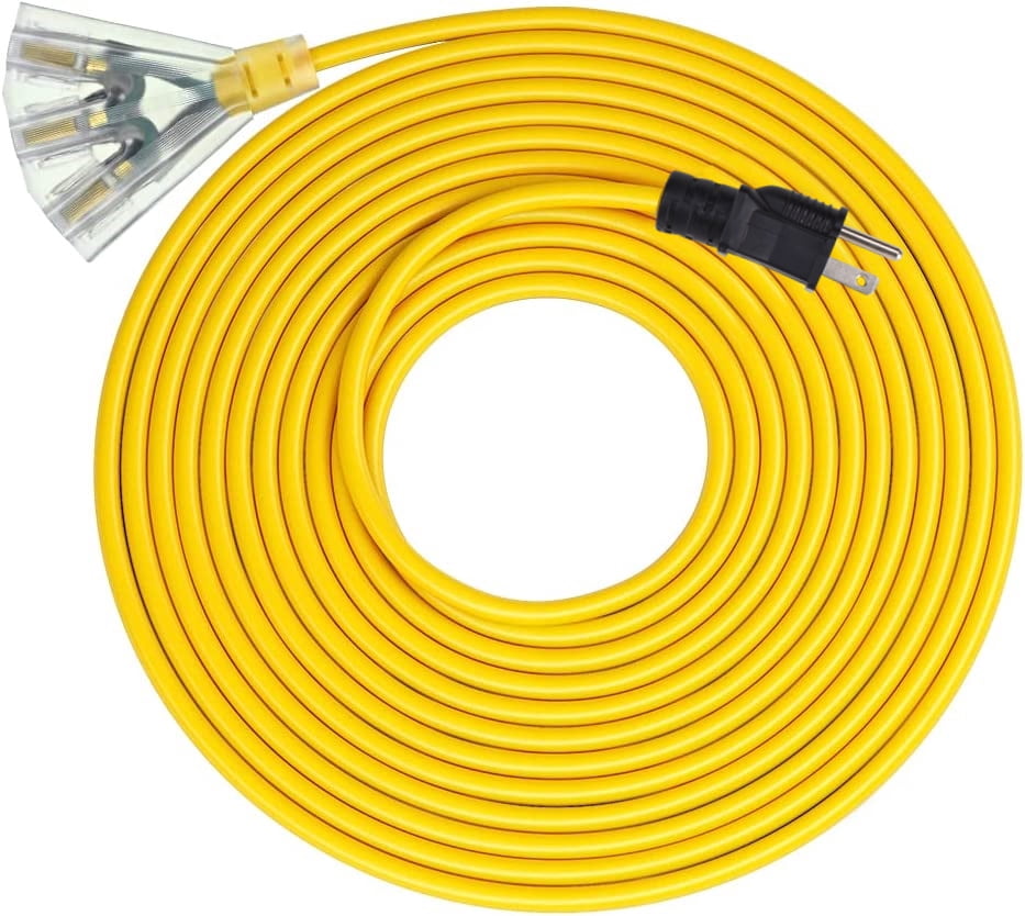 Journeyman-Pro 10 ft Yellow 3 Outlet Heavy Duty Extension Cord