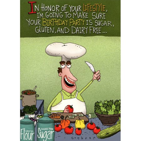 - Oatmeal Studios Sugar, Gluten and Dairy Free Funny Birthday Card