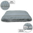 thumbnail image 3 of Urban Pet Bed, Residential Pattern Window Lifestyle Apartment Modern Times People, Chew Resistant Pad for Dogs and Cats Cushion with Removable Cover, 24" x 39", Pale Blue and Dark Sepia, by Ambesonne, 3 of 4