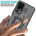 thumbnail image 3 of Case with Clip for Jitterbug Smart4, Nakedcellphone Rugged Ring Grip Cover with Stand and [Belt Hip Holster] for Lively Smart 4 Phone (2023, T608G) - Black, 3 of 10