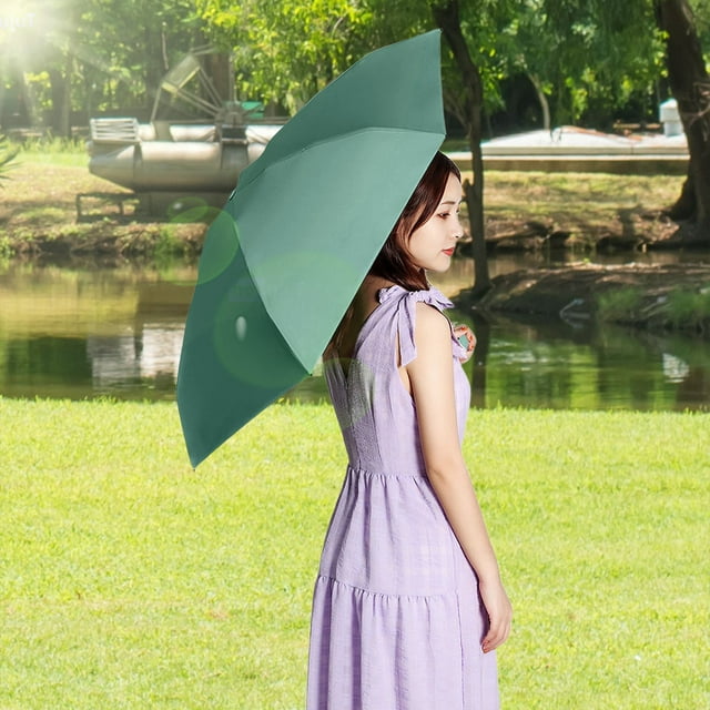 Uklsqma Ultralight Mini Foldable Sun Umbrella | Portable Compact Capsule Pocket Umbrella for Women | Sun Protection Rain Shield | Small Travel Umbrella for Sunny and Rainy Days