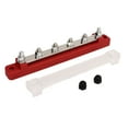 thumbnail image 1 of Power Distribution Busbar, 6 Post Power Distribution Terminal Block With Dust Cover M6 Studs DC12V To 48V 150A For Cars Boats RVs, 1 of 8