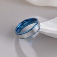 thumbnail image 4 of 1 Pce Bague en Acier Titane à Rayures 8mm pour Hommes MULTI 13, 4 of 6