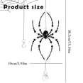 thumbnail image 3 of Beaded Spider Suncatcher Ornament, 15.16X3.93 inch Crystal Teardrop Wind Chime, Gothic Window Hanging Accent, Whimsical Wall Art Decor, Spooky Season Porch Pendant, Boho Indoor Light Catcher, 3 of 7