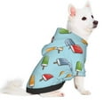 thumbnail image 2 of Fotbe Modern Ice Cream Print Small Dog Sweater Hoodies Pet Grey Hooded Soft Fleece Sweatshirts with Pocket Fall Winter Puppy Cat Sweaters Warm Clothes-Small, 2 of 7