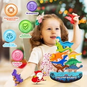 ATOPDREAM-US Dinosaur Toys for Kids 3-5, Dinosaur Balance Game, Wooden Stacking Blocks Montessori… — $12.99 (35% off)