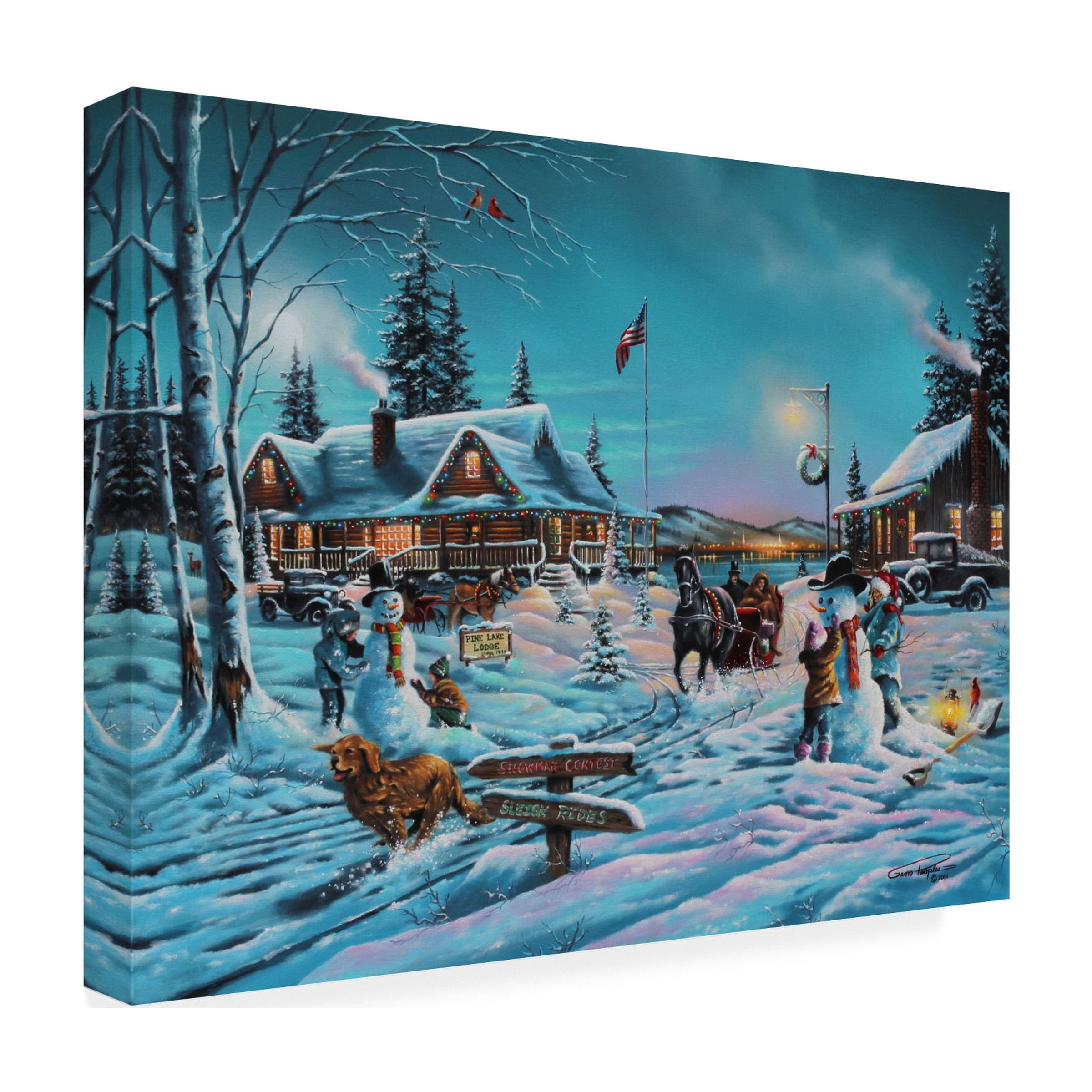 Trademark Fine Art 'Winter Bliss' Canvas Art by Geno Peoples