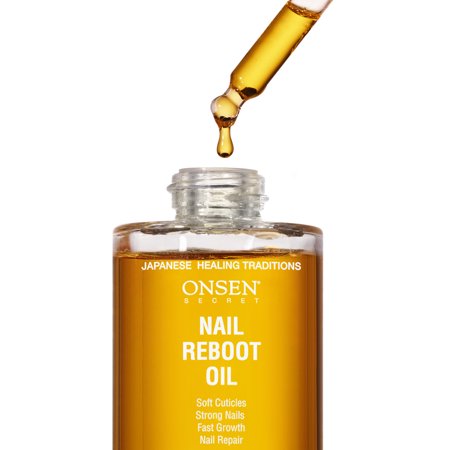 Onsen Nail Reboot Oil - Japanese Natural Healing Minerals Cuticle Oil for Nails | Repairs, Softens and Beautifies - Nail and Cuticle Repair Oil with Visible Results (1 Count / 30 ml)