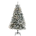 thumbnail image 1 of Nearly Natural T1752 6 ft. Flocked Rock Springs Spruce Artificial Christmas Tree with 250 Clear LED Lights, 1 of 1