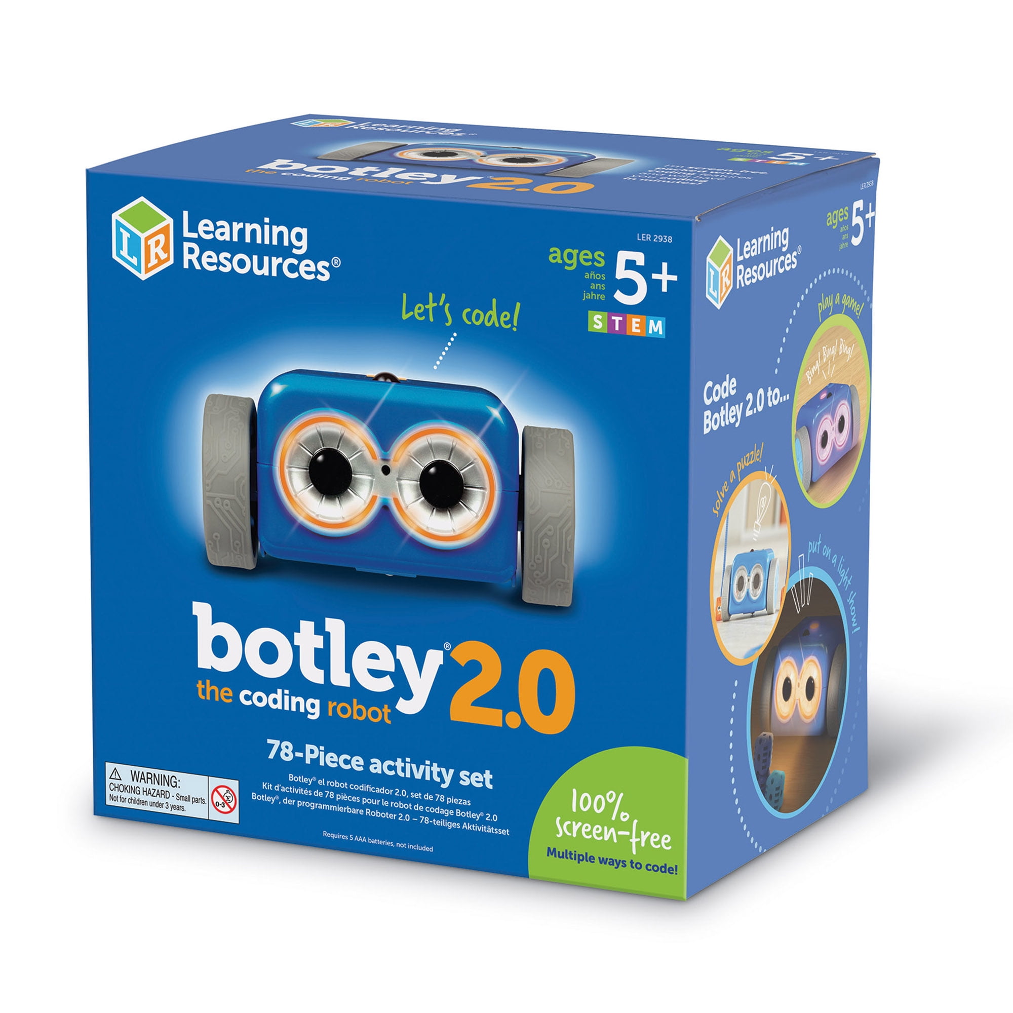 Botley The Coding Robot Facemask 4-Pack - LER2953, Learning Resources