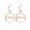 Rose gold, variant on Name Custom Earring A Pair Name Custom Earrings Ear Studs Eardorp for Women Stainless Steel Earrings Gift Personalized Hexagon Earrings Letters Eardrop
