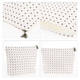 thumbnail image 3 of 1 Pc Bolsa de Cosméticos de Lunares para Mujeres para Vacaciones y Actividades al Aire Libre Blanca Caqui Algodón Blanco, Caqui-S, 3 of 3