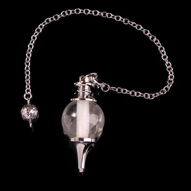 Collar de cuentas huecas con adornos de piedra de meditación y piedra de energía de adivinación