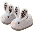 thumbnail image 3 of Ketyyh-chn99 Kids Slippers Boys Girls Warm Soft Plush Memory Foam House Slippers Big Little Kids Non-Slip Winter Home Shoes for Indoor for 2.5-3 Years,Grey, 3 of 5