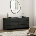 thumbnail image 2 of Linda Commode Moderne Double Grand de 72 Pouces en Gris Anthracite (6 Tiroirs), 2 of 7