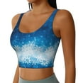 thumbnail image 2 of Sikiie Blue Glitter Sparkles Sports Bra for Women, Sports Bra Athletic Running Sports Bra, Workout Bra, Yoga Bra-Small, 2 of 8