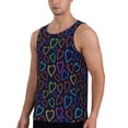 thumbnail image 2 of Gaeub Colored Hearts Men's Athletic Tank Top, Workout Sleeveless Shirts, Running Tank Tops for Gym, Running, Training - Medium, 2 of 9