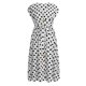 thumbnail image 1 of Vestido de lunares de talla grande para mujer, con botones, cintura con cordones y escote en V, 1 of 6