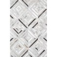 thumbnail image 1 of Pasargad Home PTX-3104 6x9 6 x 9 ft. Galaxy Geometric Cowhide & Sari Silk Area Rug, Silver - Rectangle, 1 of 1