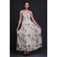 thumbnail image 3 of Bimba Robe Longue Maxi Tube à Corsage Smocké pour Femmes à Imprimé Floral et Martin-Pêcheur - Grande, 3 of 7