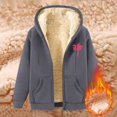 thumbnail image 4 of WILLBEST Sudadera con Capucha para Mujer, Estilo Otoño/Invierno, con Estampado Cómodo y Cremallera Gruesa Grande, 4 of 5