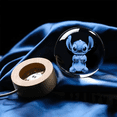 thumbnail image 4 of 1 Pz Lampara 3d Stitch Bola De Cristal Luz De Noche Malubero Azul, 4 of 5