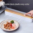 thumbnail image 4 of JIEMUCES Plastic Wrap Dispenser with Slide Cutter Adjustable 2-In-1 Food Cling Wrap Film Roll Holder Cutting Tools Kitchen Gadgets, 4 of 8