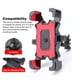 thumbnail image 5 of Cateissary Soporte de teléfono para bicicleta, soporte de bicicleta ajustable antideslizante de 4,5-6,8 pulgadas, accesorio de soporte de montaje portátil Electrónica Rojo para manillar, 5 of 6