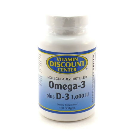 Discount Heart - Omega-3 Plus D-3 1000 iu By Vitamin Discount Center - 100 Softgels