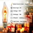 thumbnail image 3 of 12 Packs Flicker Flame Light Bulb for Hallowwen Christmas Decorative 3 Watt, 120V, E12 Flame Candelabra Light Bulbs, 3 of 7