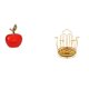thumbnail image 1 of Adorno de escultura de fruta de cerámica y portavasos giratorio de metal para decoración y organización de cafeterías, estudios y salas de estudio con, 1 of 8