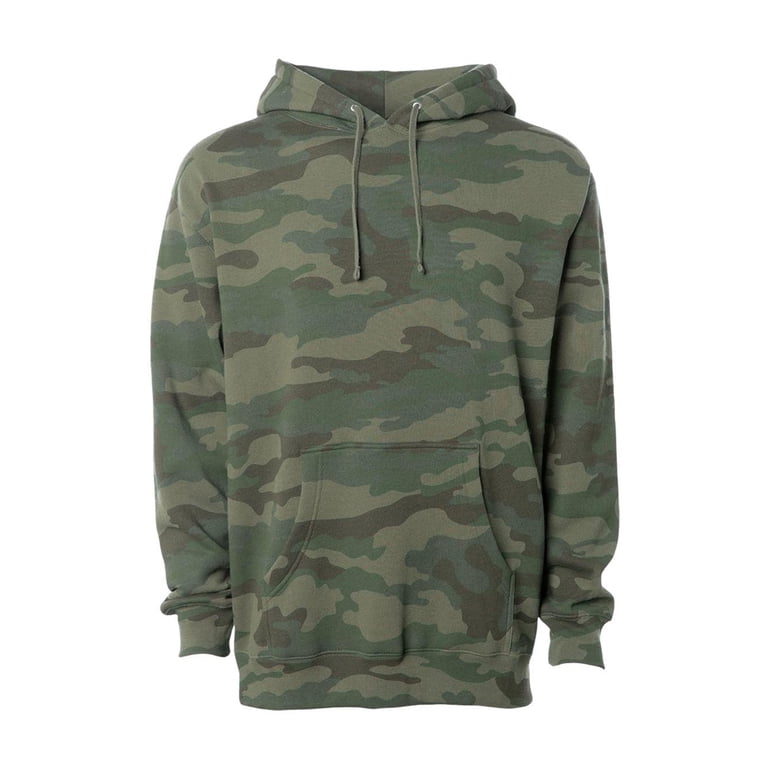 Independent Trading Co. Men's Hooded Pullover Sweatshirt – IND4000 Army Camo, Fleece-Lined Hood
