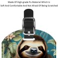 thumbnail image 4 of Square 2Pack PU Leather Sloth Cruise Luggage Tag with Privacy Cover and Name ID Tag for Travel Handbags Backpacks Luggage Tags, 4 of 6