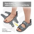 thumbnail image 3 of FitVille Adjustable Diabetic Sandals for Men Wide Width with Arch Support, Steel Grey, 15 Wide, 3 of 6