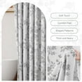 thumbnail image 4 of Psoiuetr Gray Shower Curtain Cotton Floral Cottagecore Spring Shower Curtain for Bathroom 72" W x 72" L, 4 of 6