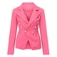 thumbnail image 4 of Chaqueta de oficina de manga larga delgada con cuello sólido para mujer Pompotops  qwe16504, 4 of 7