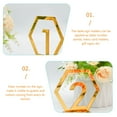 thumbnail image 5 of Golden Alloy Table Number Stands for Wedding Reception Decor with Clear Numbers and Design 110, 5 of 8
