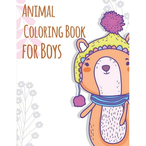 Animal Coloring Book For Boys: Cute Christmas Coloring pages for every age