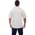 thumbnail image 2 of Scully 5218 IVD L Tonal Embroidery Calypso Mens Short-Sleeved Shirt, Ivory Distressed - Large, 2 of 2