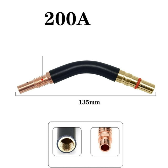 Torch Bending Tube, Welding Torch Adapter, Brass Bending Rod for 360 Degree Adjustable Torch, Universal Straight and Curved Pipe Compatible for Two-in-One Welding Torch