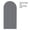 Gray, variant on Large Arched Felt Bulletin Board Curved Felt Panels for Office And Home Decor Stylish Cork Board Alternative for Notes Photos And Memos