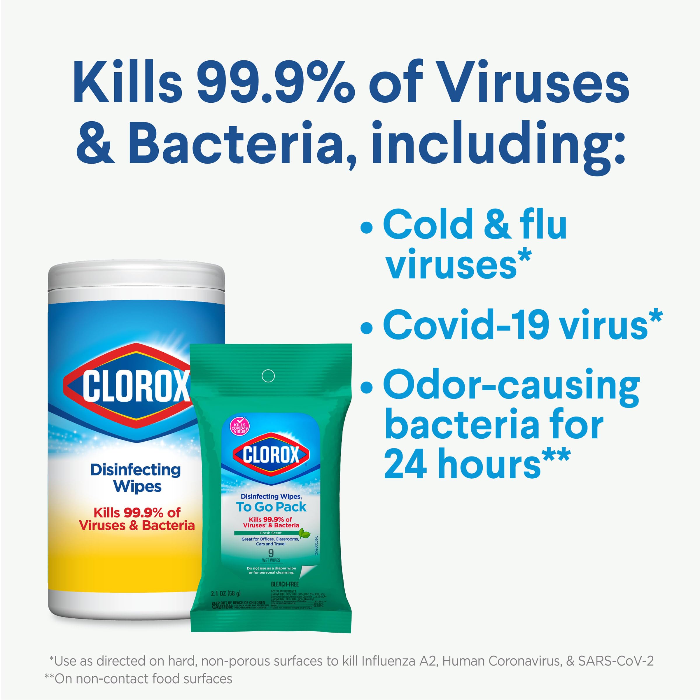 The Clorox 130890 9 Count Clorox Disinfecting Wipes - Pack of 12
