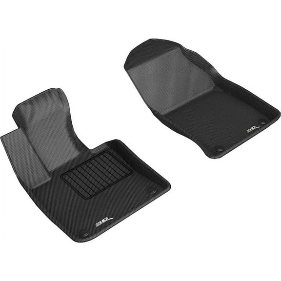 3D MAXpider Custom Fit Kagu Floor Mat (Black) Compatible with Volvo S60/V60/V60 Cross Country 2019-2023 - Front Row
